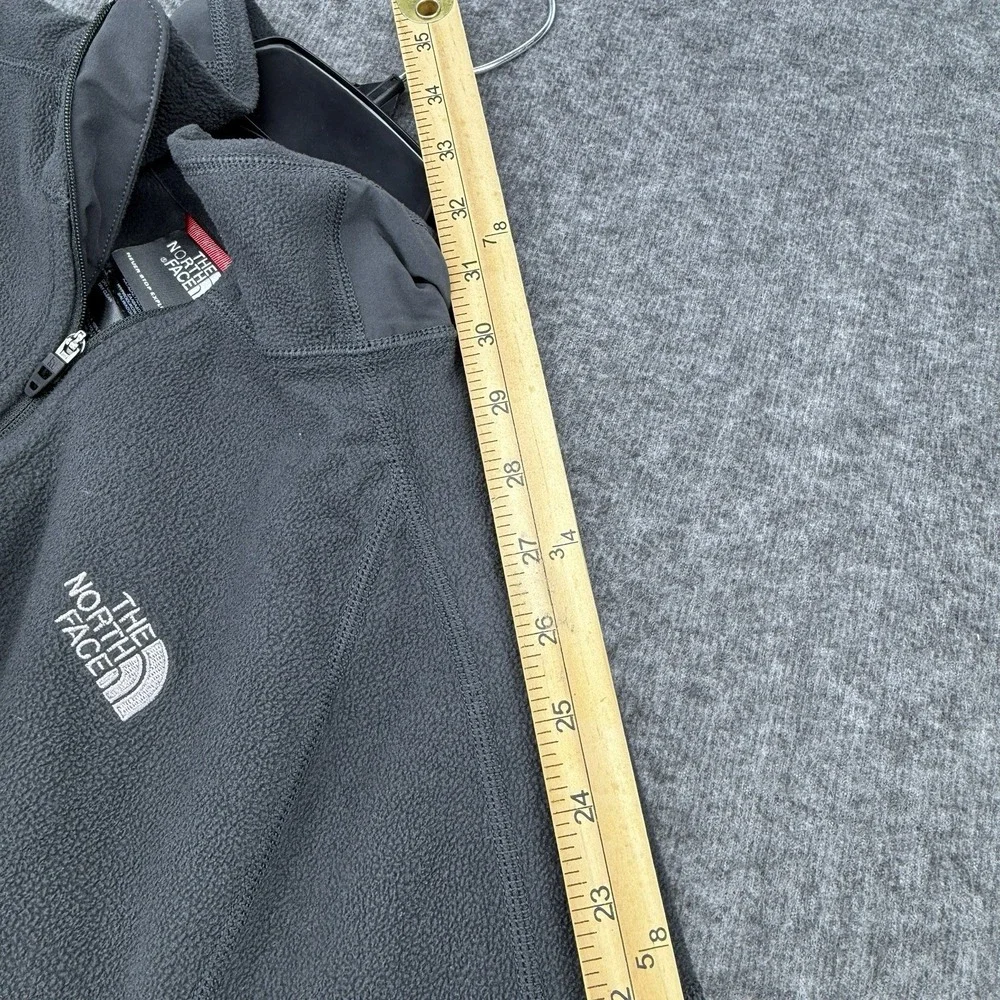 North Face Mens Size Large Grey  Fleece‎ Pullover Sweatshirt Sweater 1/4 Zip